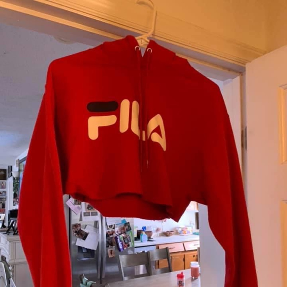 Filas crop top hoodie